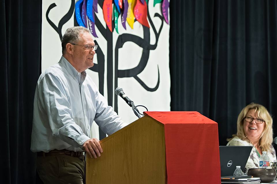 Gerry Falco presenting ESC report